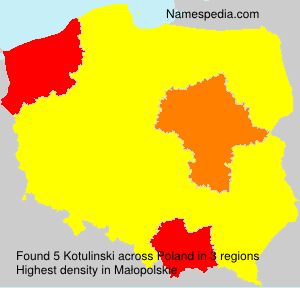 Surname Kotulinski in Poland Surname Kotulinski in Poland