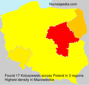Surname Kotuszewski in Poland Surname Kotuszewski in Poland