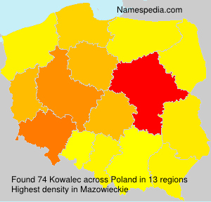 Surname Kowalec in Poland Surname Kowalec in Poland
