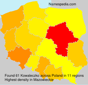 Surname Kowaleczko in Poland Surname Kowaleczko in Poland
