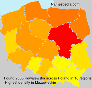 Surname Kowalewska in Poland Surname Kowalewska in Poland
