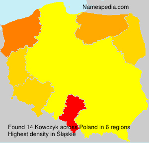 Surname Kowczyk in Poland Surname Kowczyk in Poland