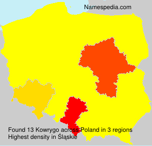 Surname Kowrygo in Poland Surname Kowrygo in Poland