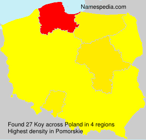 Surname Koy in Poland Surname Koy in Poland