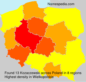 Surname Kozaczewski in Poland Surname Kozaczewski in Poland