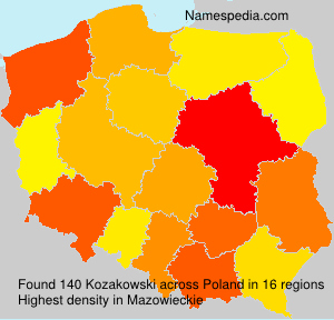Surname Kozakowski in Poland Surname Kozakowski in Poland