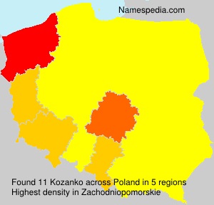 Surname Kozanko in Poland Surname Kozanko in Poland