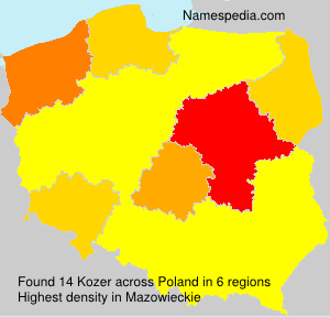 Surname Kozer in Poland Surname Kozer in Poland