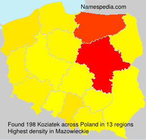 Surname Koziatek in Poland Surname Koziatek in Poland