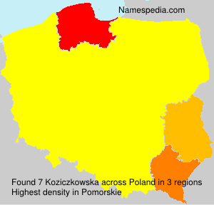 Surname Koziczkowska in Poland Surname Koziczkowska in Poland