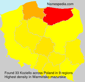 Surname Koziello in Poland Surname Koziello in Poland