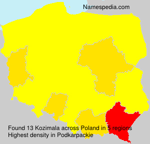 Surname Kozimala in Poland Surname Kozimala in Poland