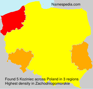Surname Koziniec in Poland Surname Koziniec in Poland
