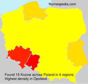 Surname Kozow in Poland Surname Kozow in Poland