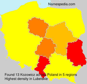 Surname Kozowicz in Poland Surname Kozowicz in Poland