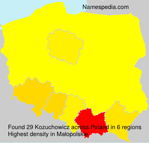 Surname Kozuchowicz in Poland Surname Kozuchowicz in Poland