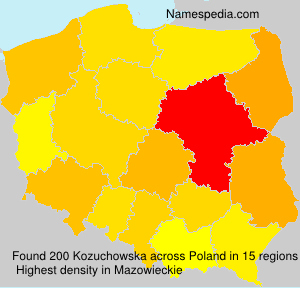 Surname Kozuchowska in Poland Surname Kozuchowska in Poland