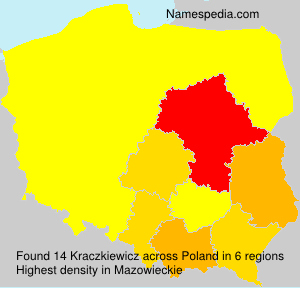 Surname Kraczkiewicz in Poland Surname Kraczkiewicz in Poland