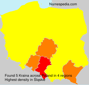 Surname Kraina in Poland Surname Kraina in Poland