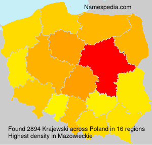 Surname Krajewski in Poland Surname Krajewski in Poland