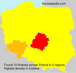 Surname Krakala in Poland Surname Krakala in Poland