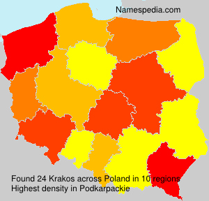 Surname Krakos in Poland Surname Krakos in Poland