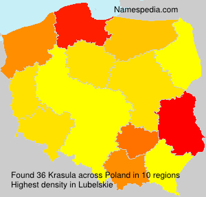 Surname Krasula in Poland Surname Krasula in Poland