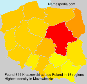 Surname Kraszewski in Poland Surname Kraszewski in Poland