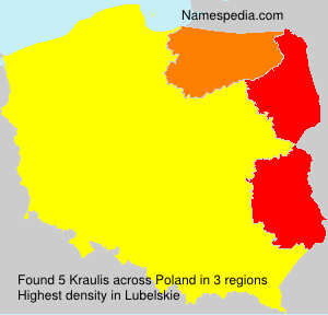 Surname Kraulis in Poland Surname Kraulis in Poland