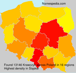 Surname Krawczyk in Poland Surname Krawczyk in Poland