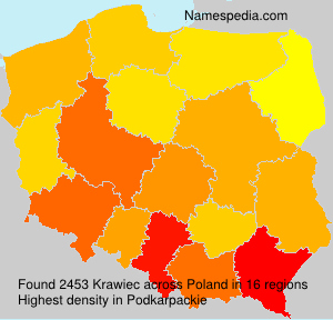 Surname Krawiec in Poland Surname Krawiec in Poland