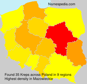Surname Kreps in Poland Surname Kreps in Poland