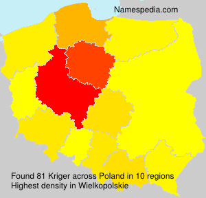 Surname Kriger in Poland Surname Kriger in Poland