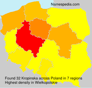 Surname Kropinska in Poland Surname Kropinska in Poland