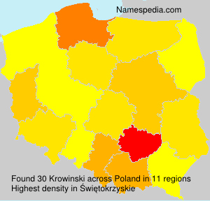 Surname Krowinski in Poland Surname Krowinski in Poland