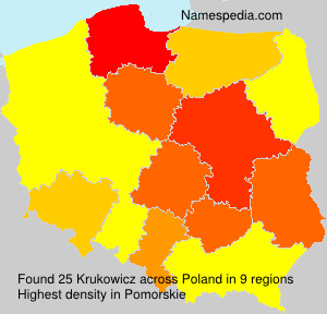 Surname Krukowicz in Poland Surname Krukowicz in Poland