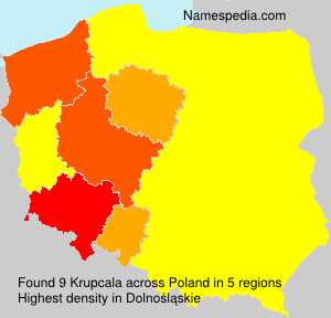 Surname Krupcala in Poland Surname Krupcala in Poland