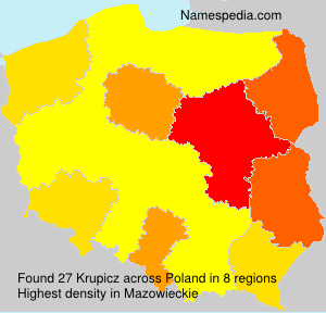Surname Krupicz in Poland Surname Krupicz in Poland