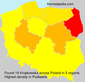 Surname Krupkowska in Poland Surname Krupkowska in Poland