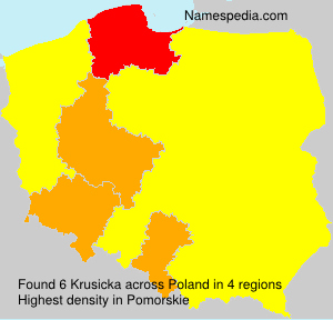 Surname Krusicka in Poland Surname Krusicka in Poland