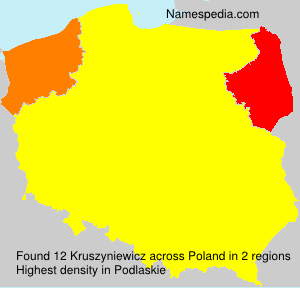 Surname Kruszyniewicz in Poland Surname Kruszyniewicz in Poland