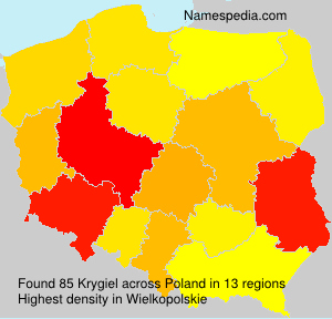 Surname Krygiel in Poland Surname Krygiel in Poland