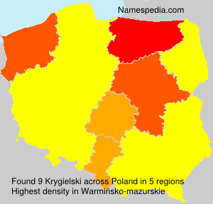 Surname Krygielski in Poland Surname Krygielski in Poland