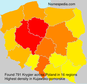 Surname Krygier in Poland