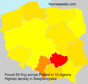 Surname Kryj in Poland Surname Kryj in Poland