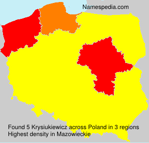 Surname Krysiukiewicz in Poland Surname Krysiukiewicz in Poland
