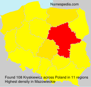 Surname Kryskiewicz in Poland Surname Kryskiewicz in Poland