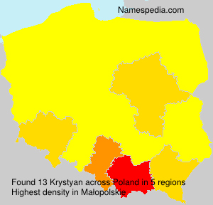 Surname Krystyan in Poland Surname Krystyan in Poland