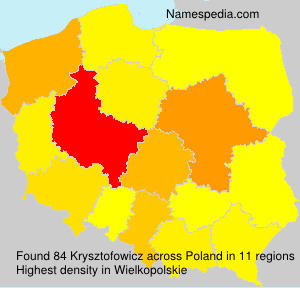 Surname Krysztofowicz in Poland Surname Krysztofowicz in Poland