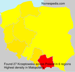 Surname Krzeptowska in Poland Surname Krzeptowska in Poland